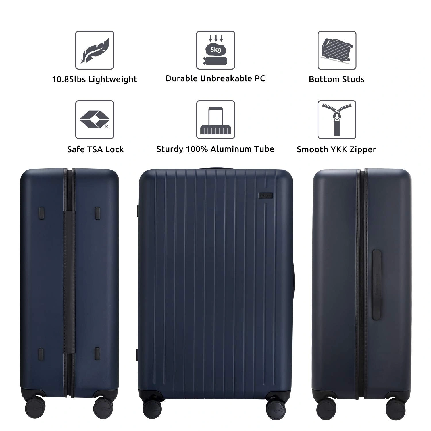 Voyager Blue Spinner Suitcase 24 26 Inch Travel Easy