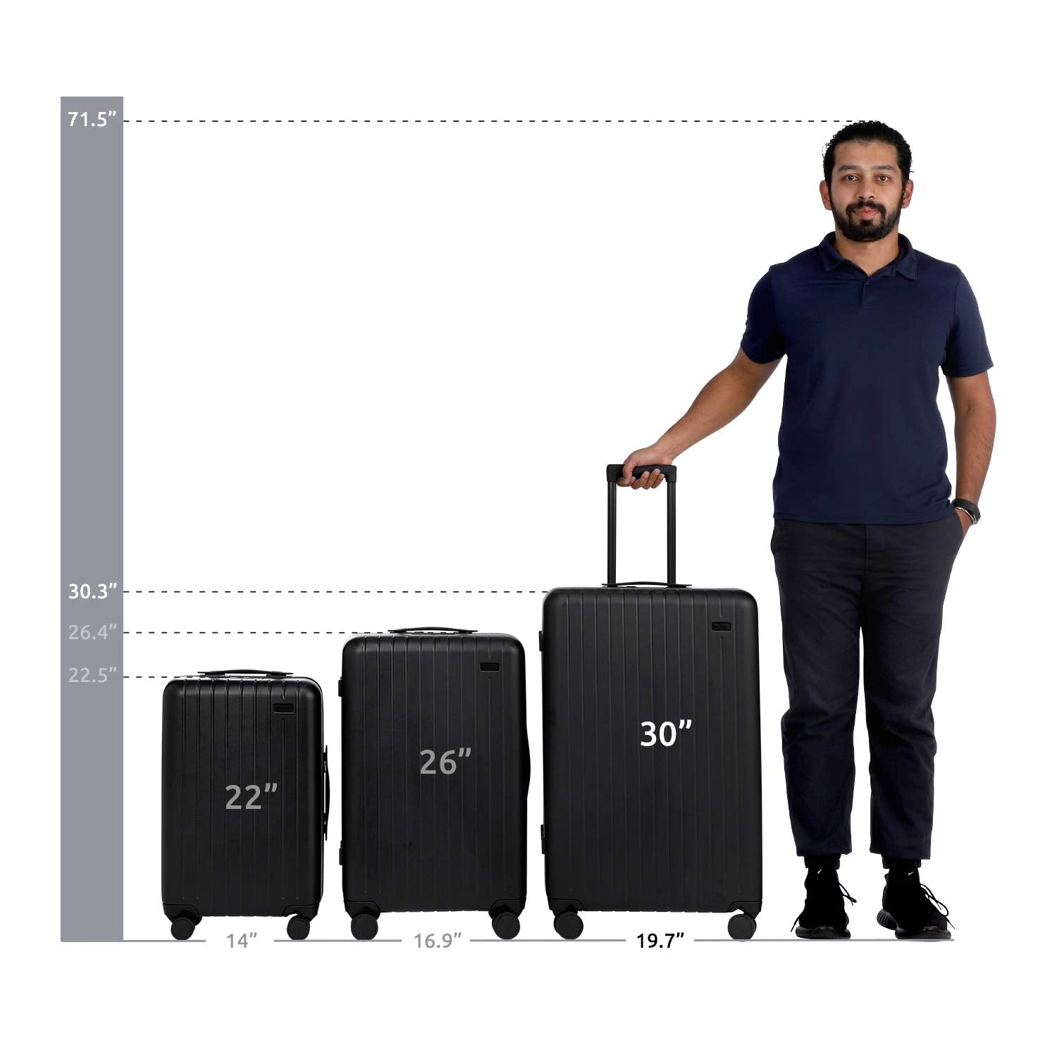 Smooth Rolling Black Hard Shell Suitcase – Perfect Carry-On!